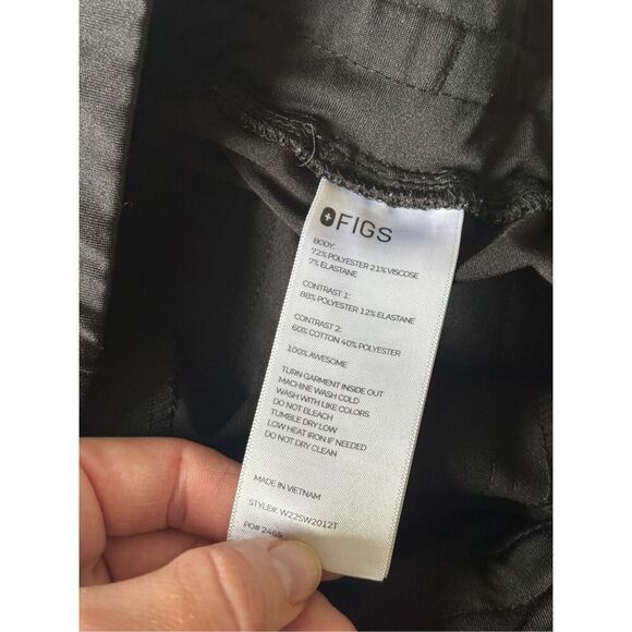 FIGS Zamora Jogger Scrub Pants Joggers M Tall Black - Picture 9 of 9